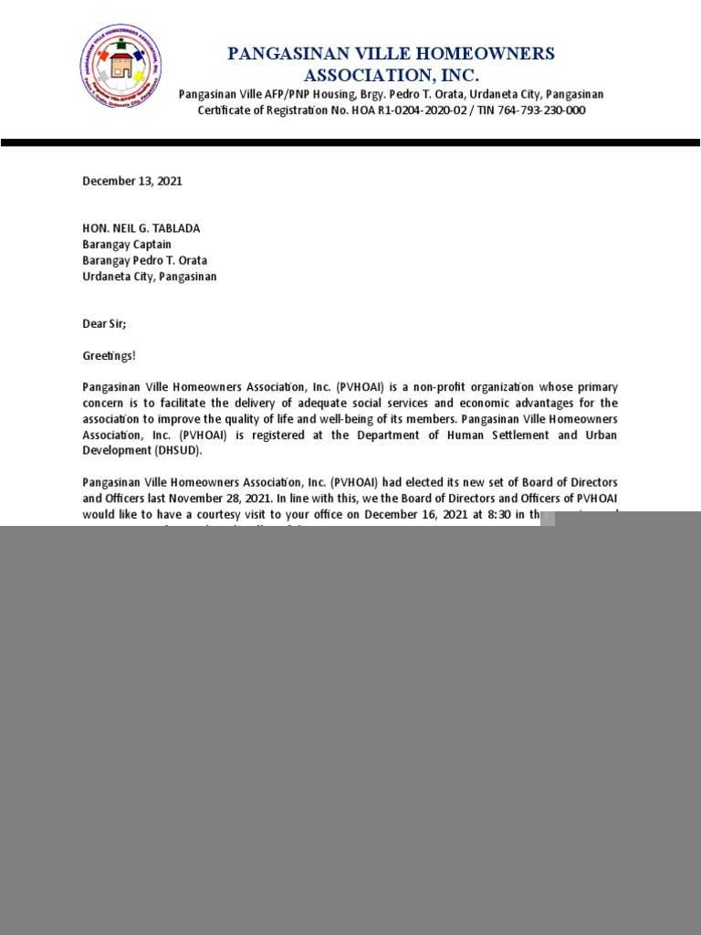 courtesy call letter sample