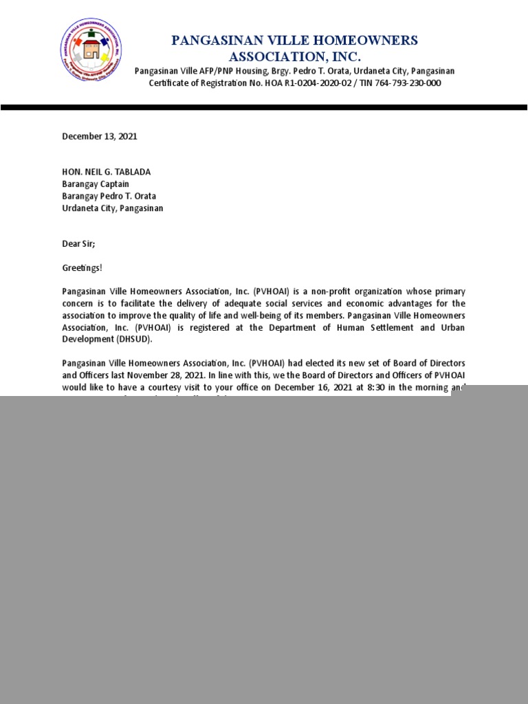 courtesy call letter