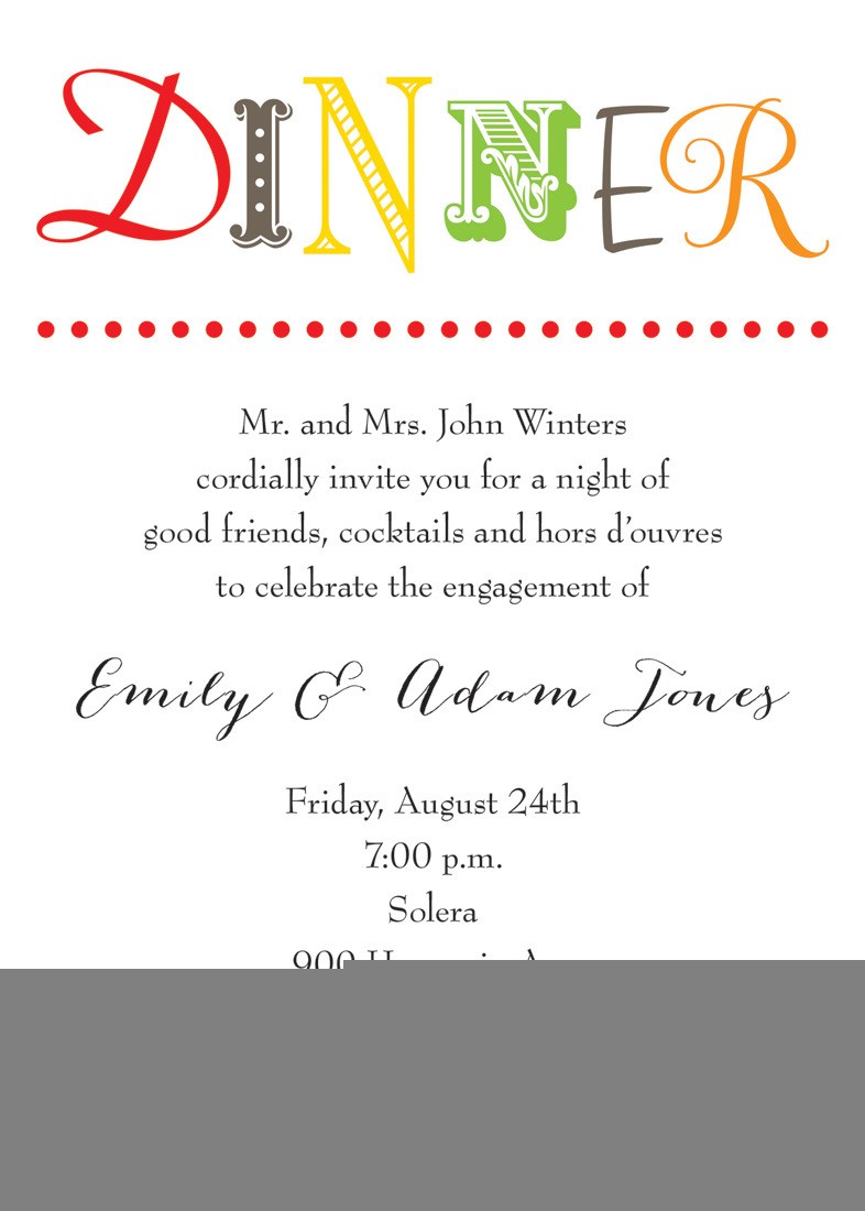 dinner invitation text message