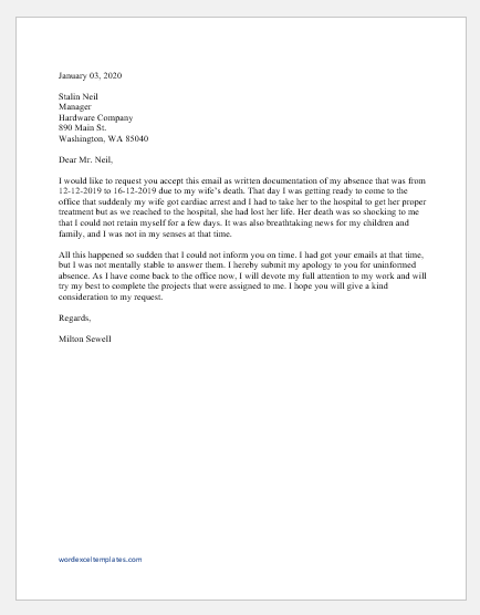 email for absent in class