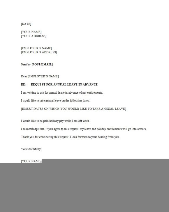 email for comp off leave