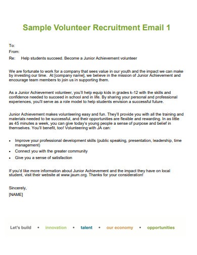 email for volunteer opportunity