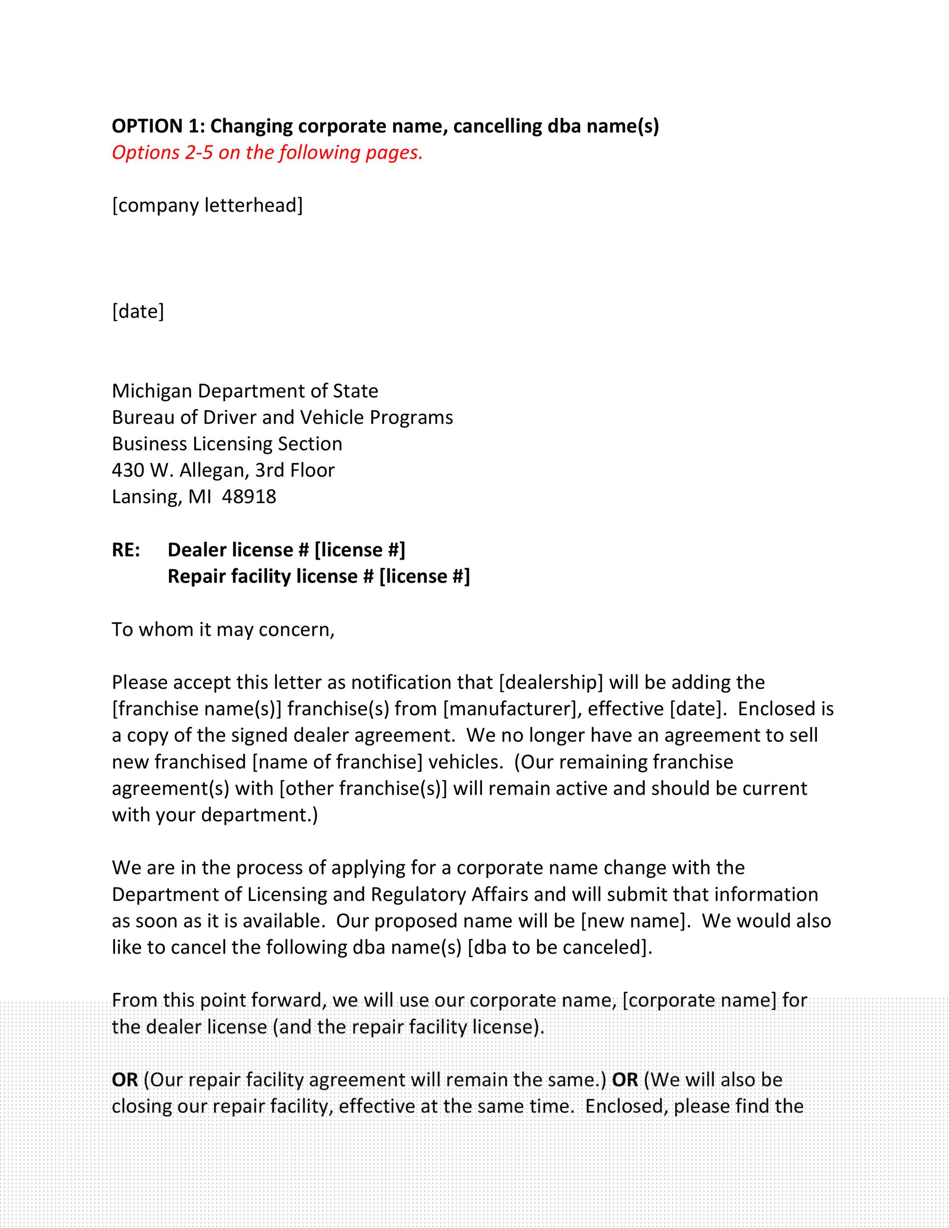 email of concern examples