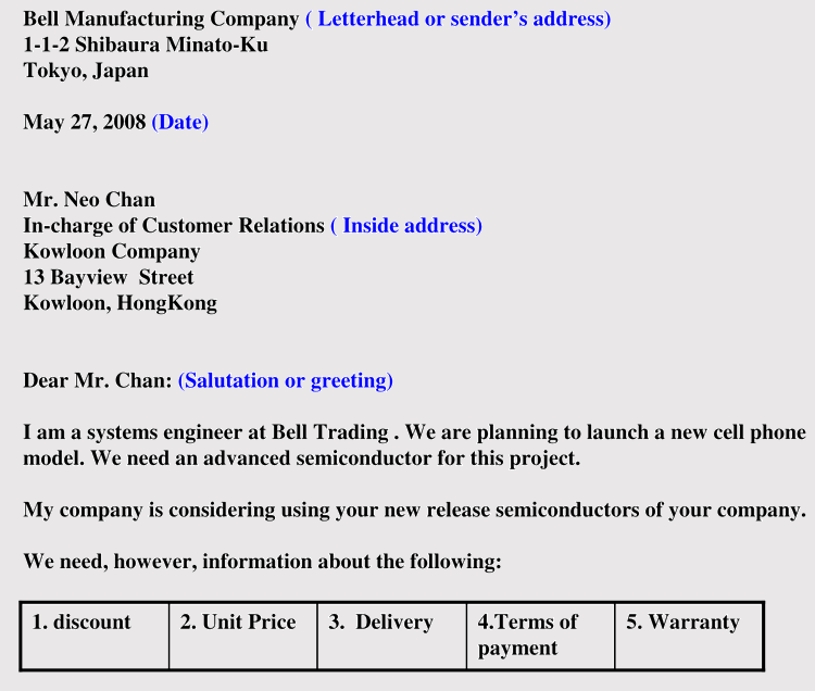 email quotation sample