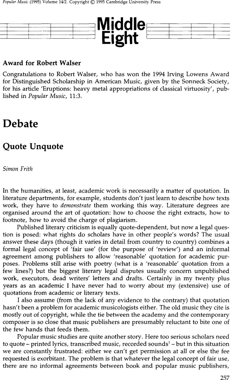 email quote unquote