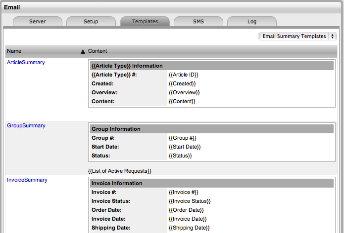 email summary template