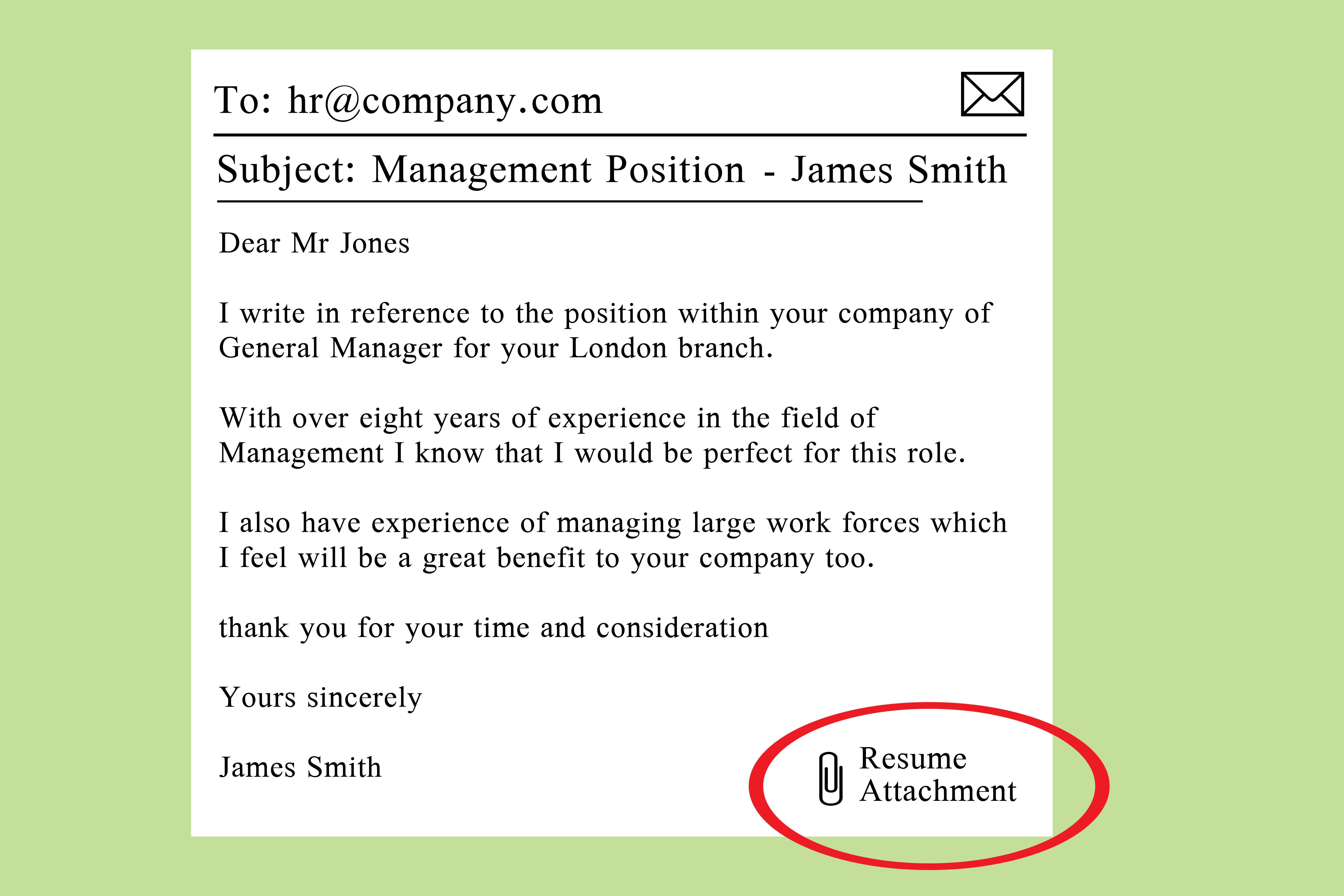 email to ask for a job