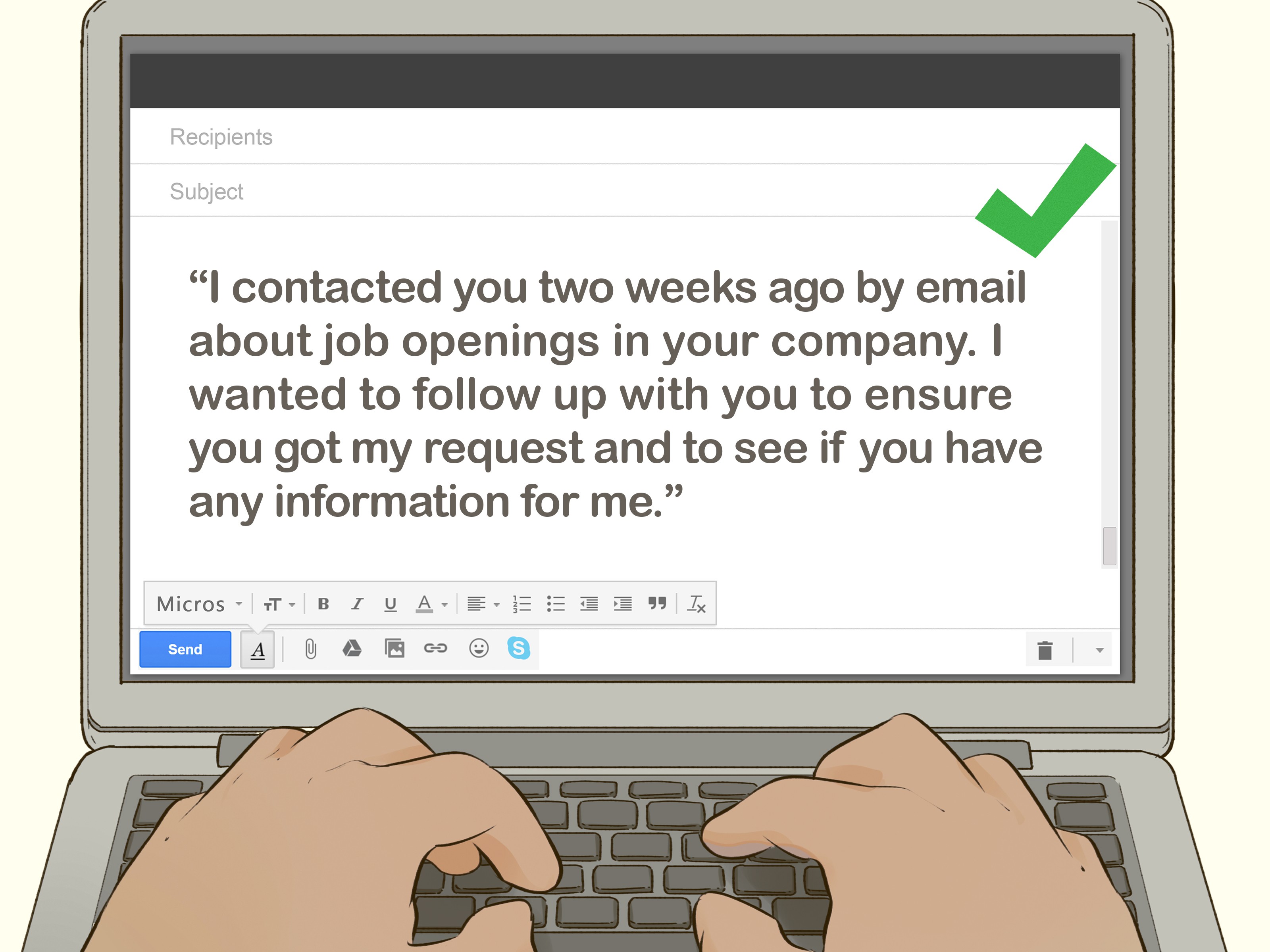 email to ask for job opportunities