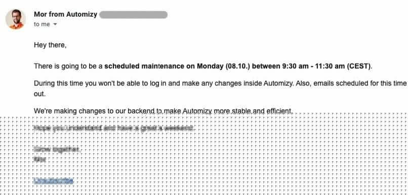 email to inform