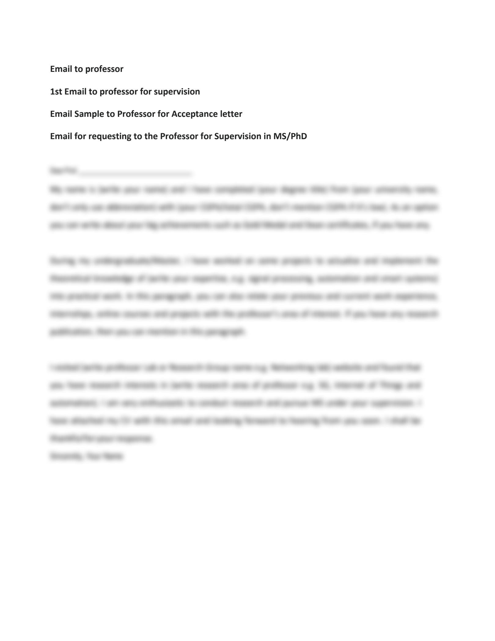 email to professor for phd supervision