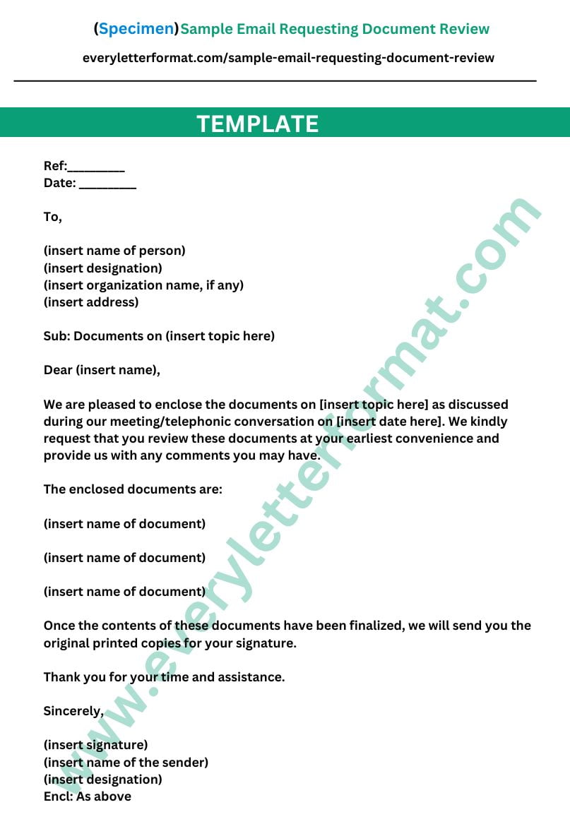email to review document