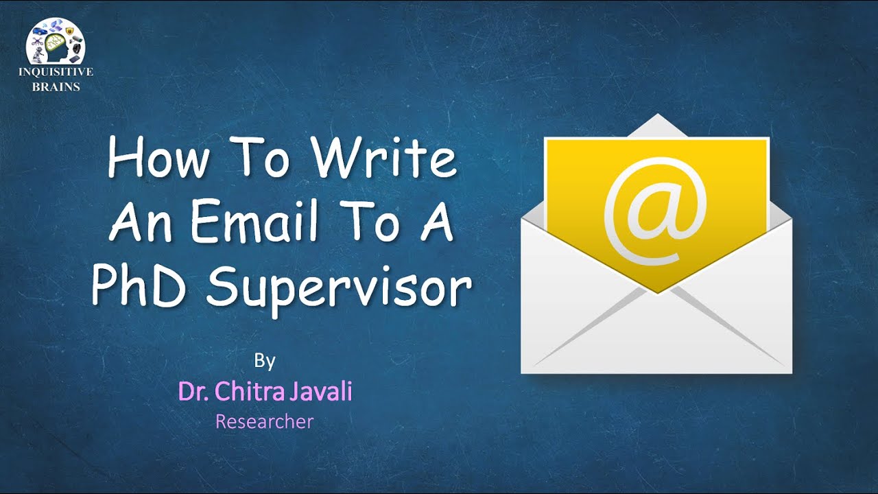 email to supervisor for phd