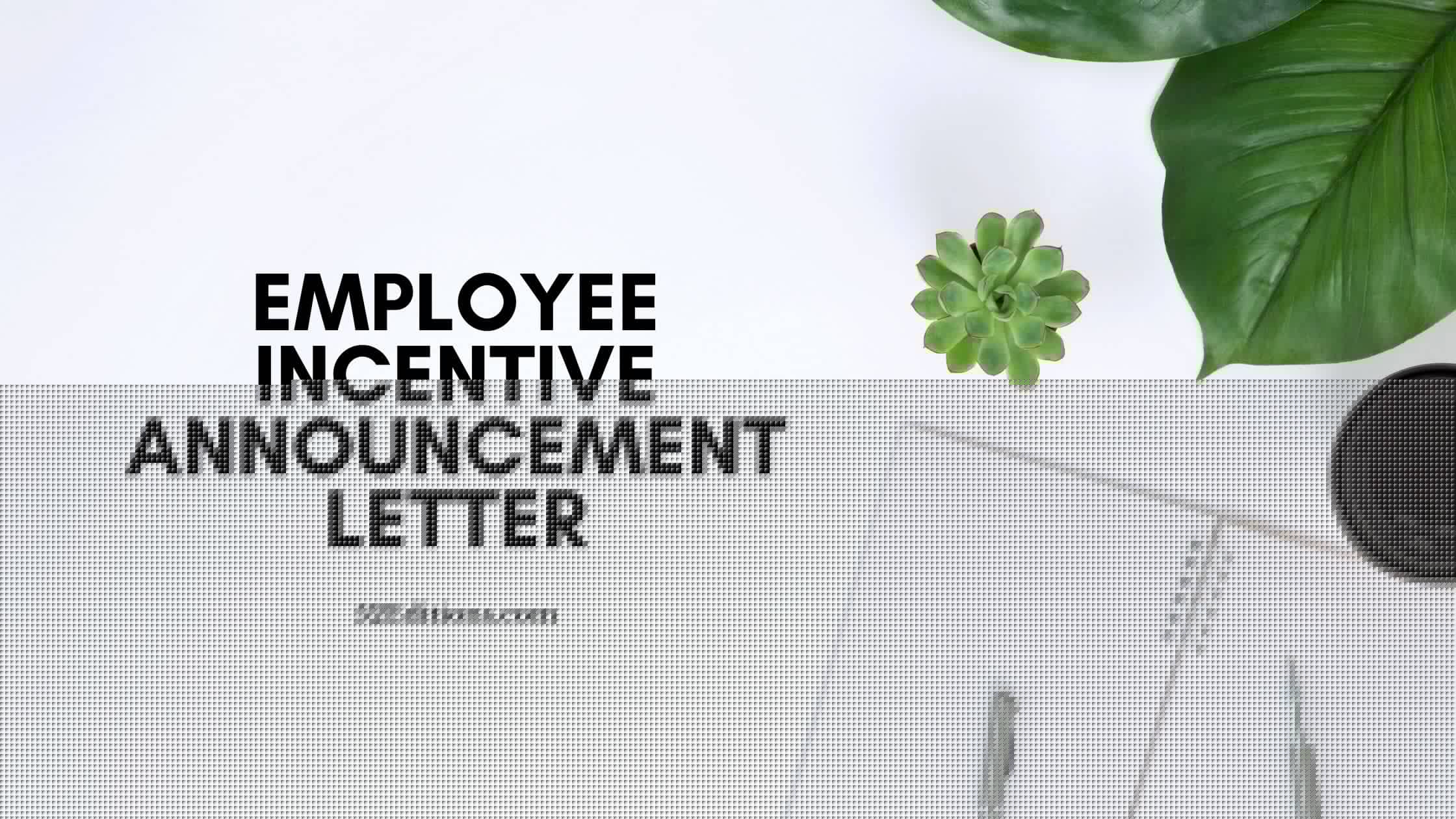 employee incentive announcement sample