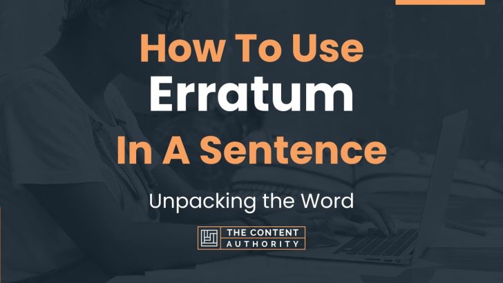 erratum how to use