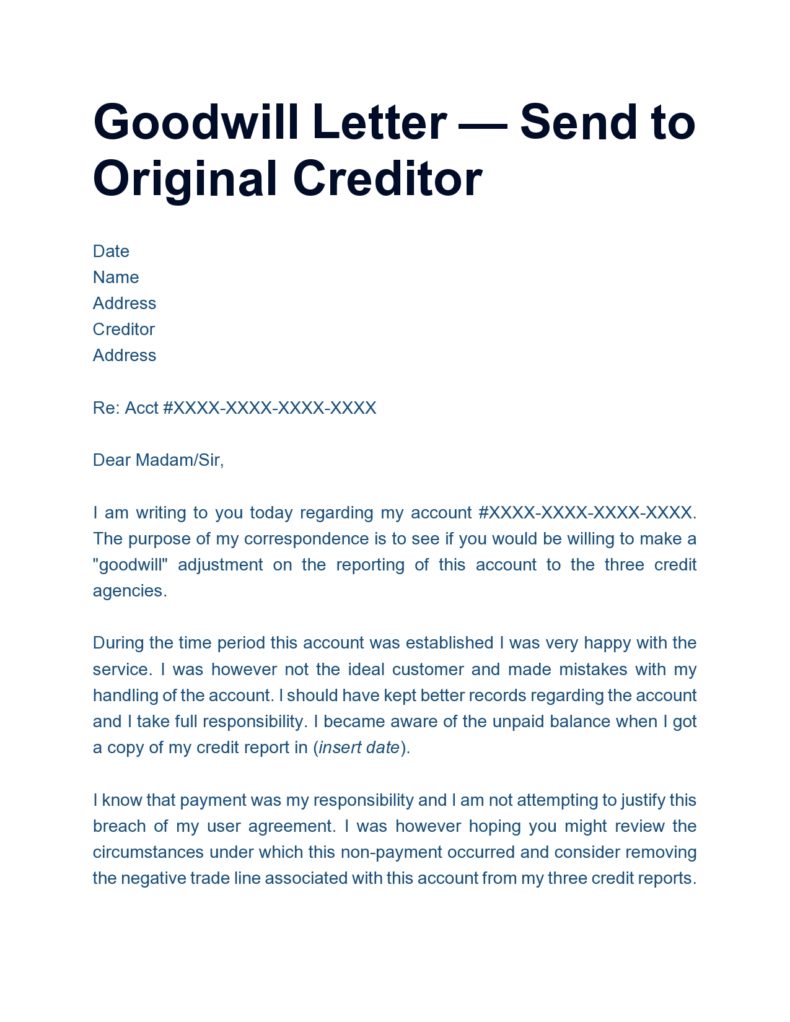 example of a goodwill message