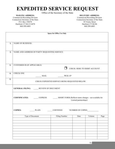 expedite request form