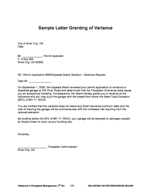 explanation letter for inventory variance