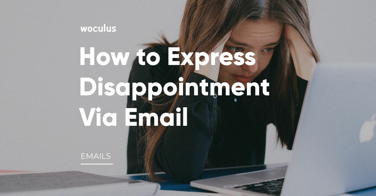 express disappointment in email