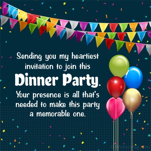 family dinner invitation text message