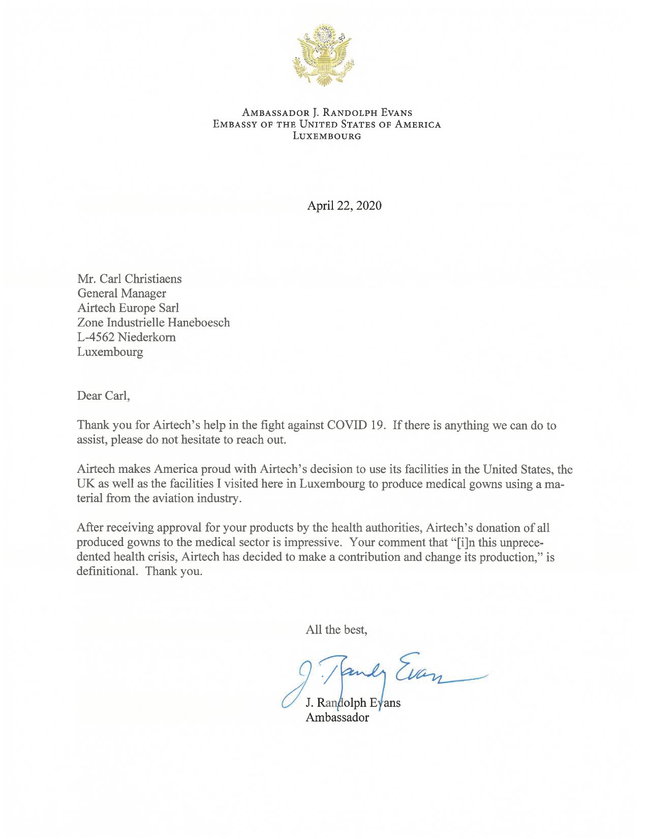 formal letter to embassy format