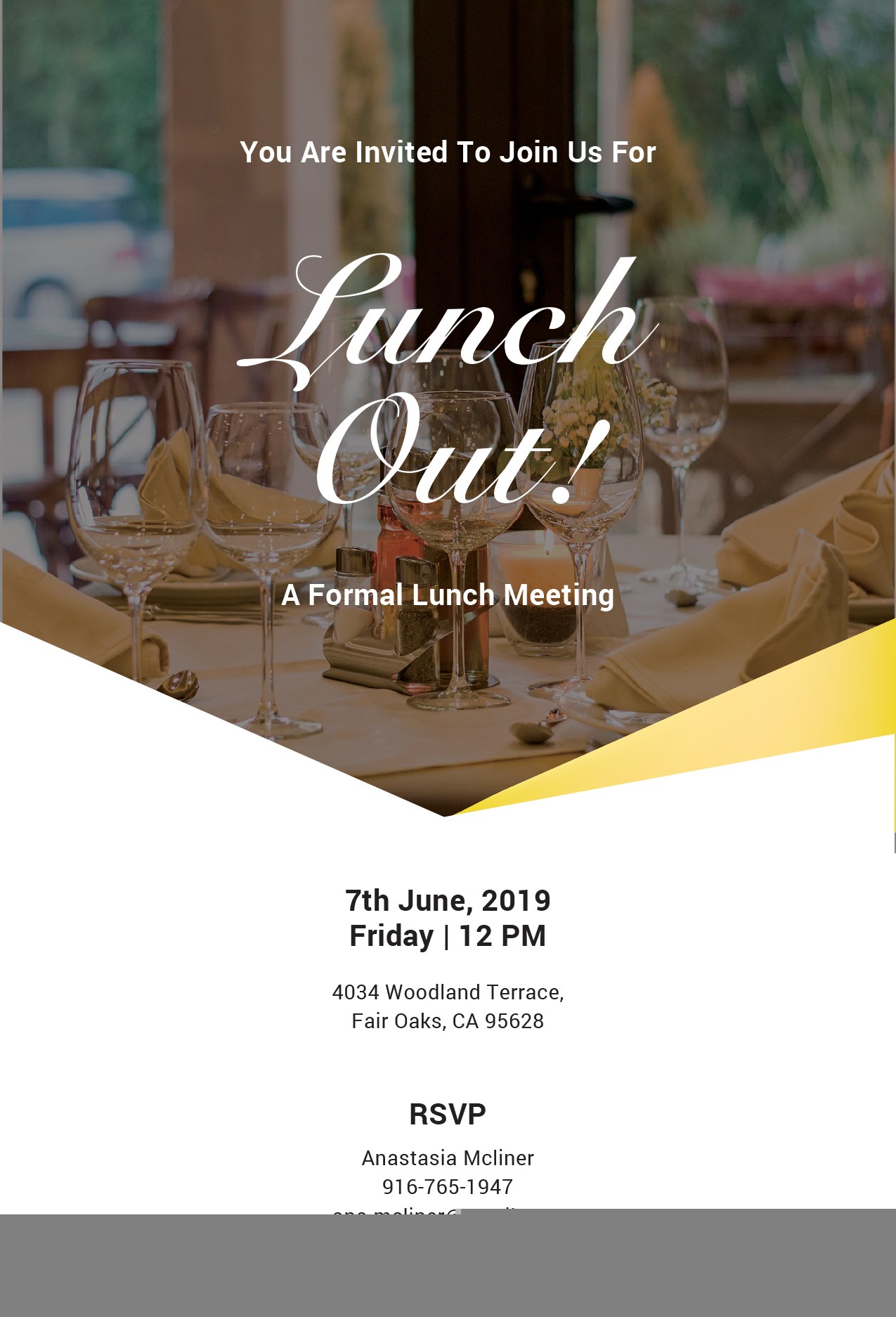 formal lunch invitation message to colleagues