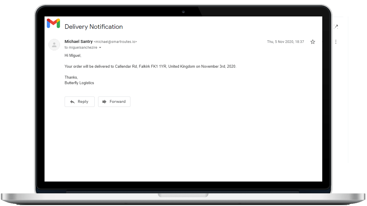 how to ask eta in email