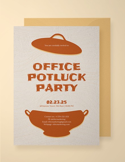 potluck invitation email to team