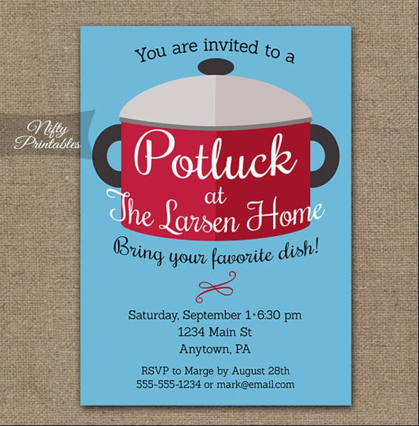 potluck lunch invitation email