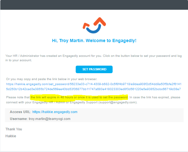 request for login credentials email sample
