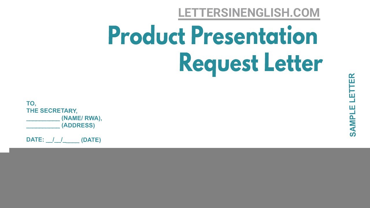 sample letter of request for product presentation