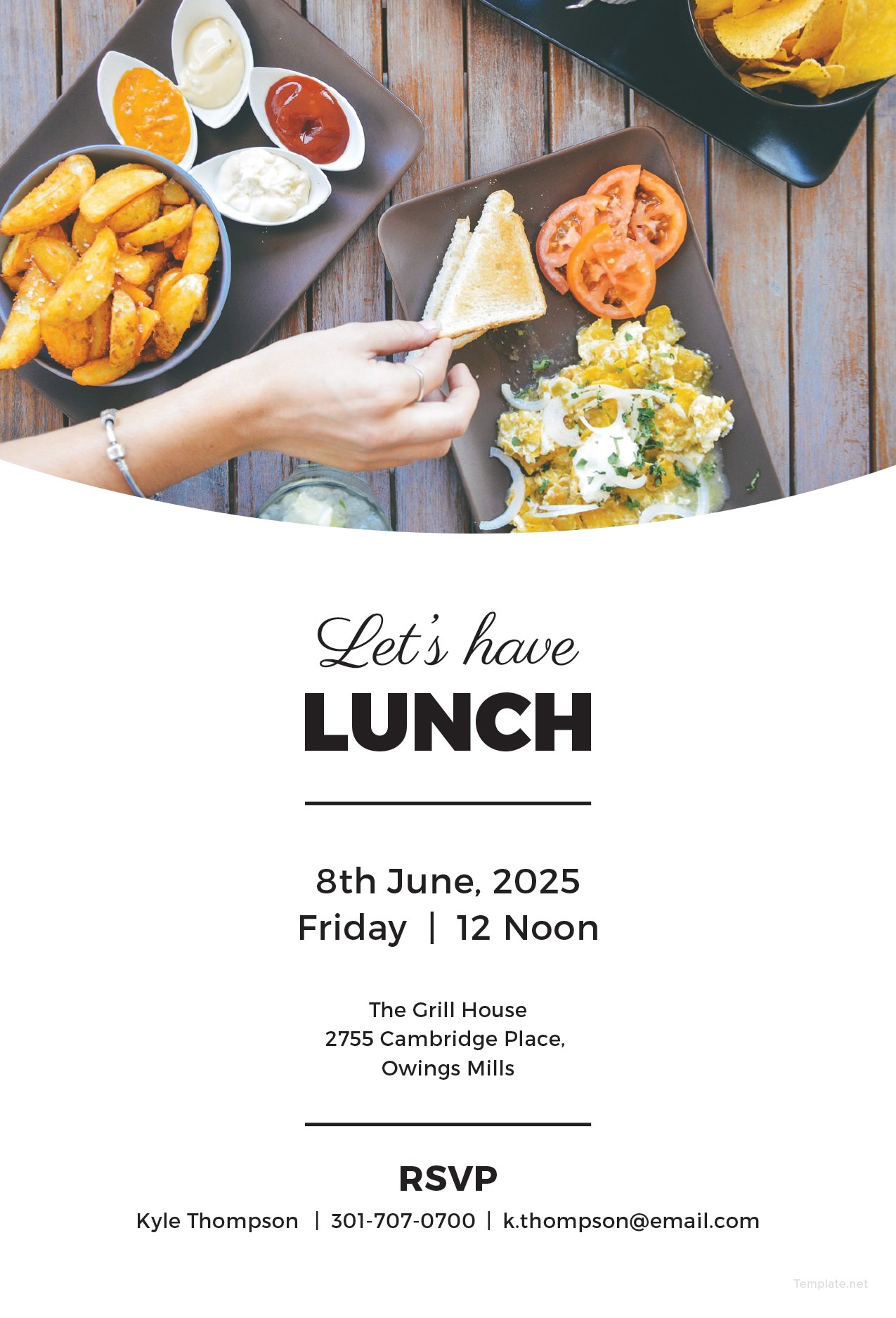 simple lunch invitation message to colleagues