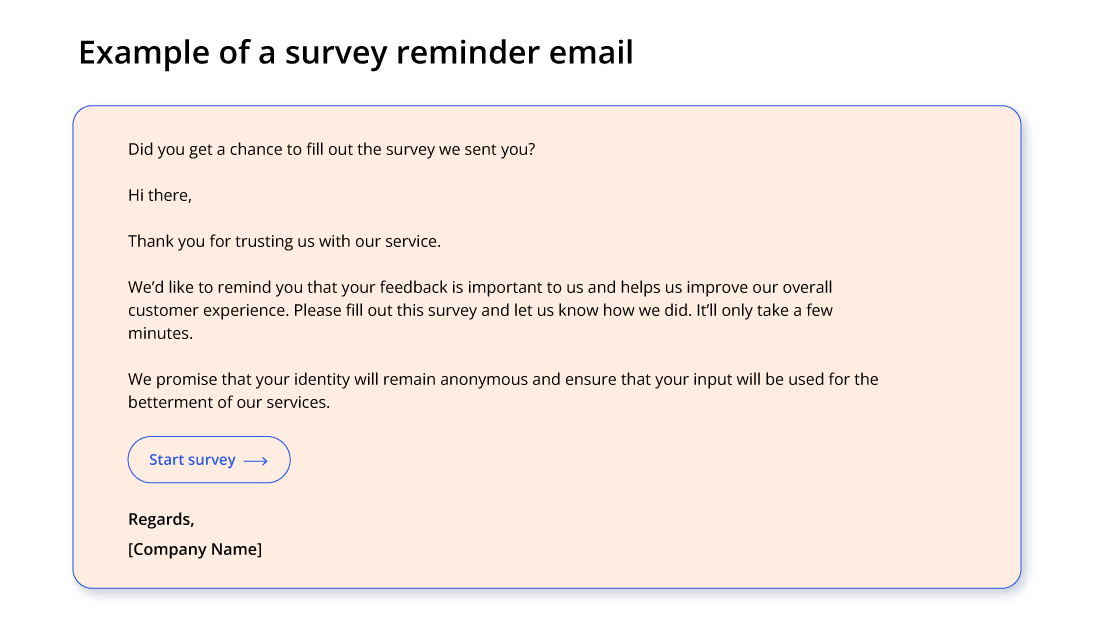 survey reminder email