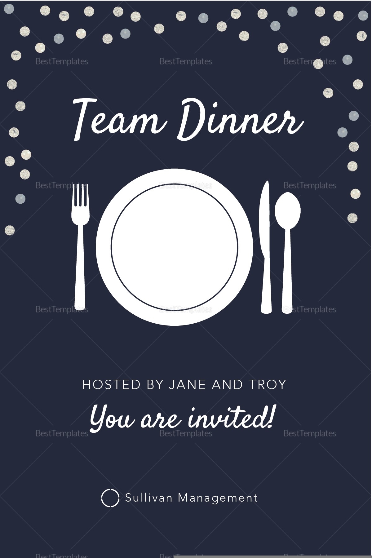 team dinner invitation email sample