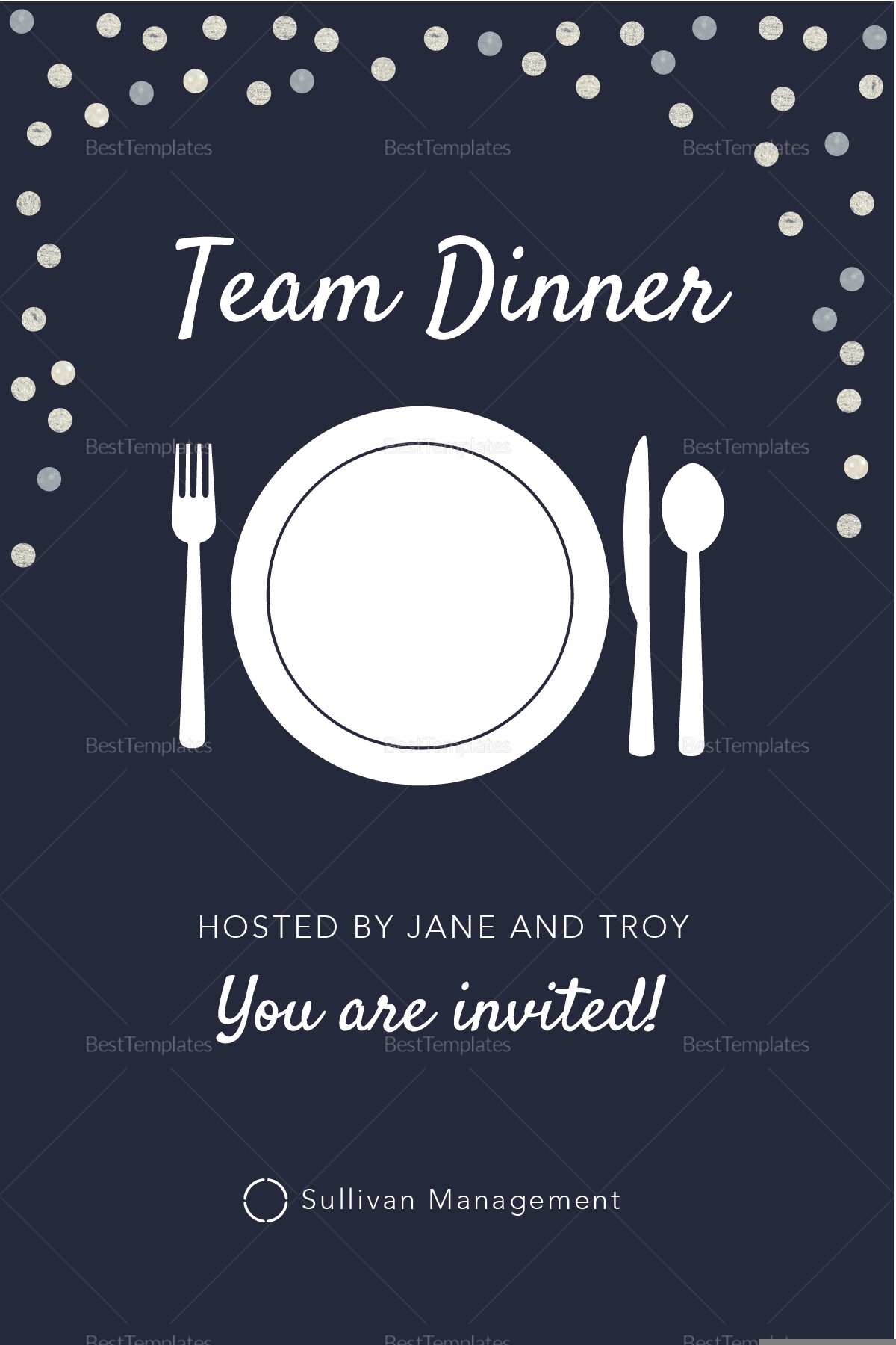 team dinner invite email