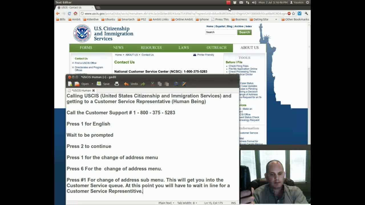 uscis customer service chat