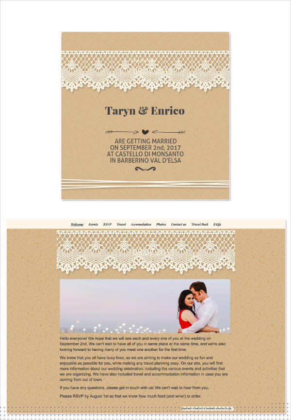 wedding invitation email template