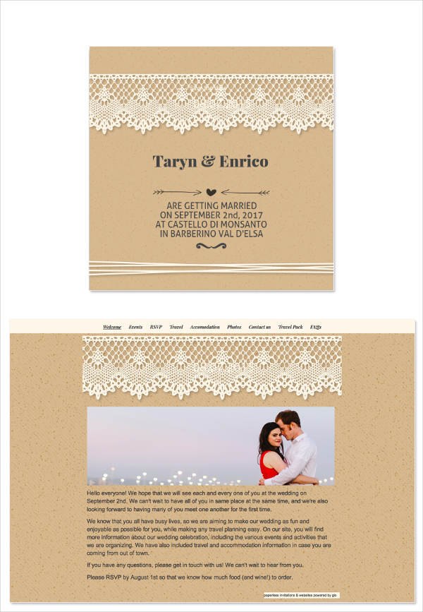 wedding invite email