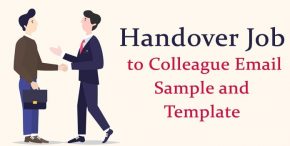 work handover email to colleague sample