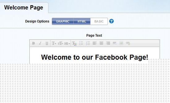 write welcome post on facebook page